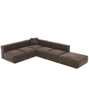 Canapé modulable XL ROLF Tissu effet cuir vintage 50-70% off 