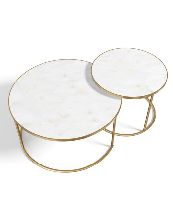 Table basse LUNA Pieds dorés Pour