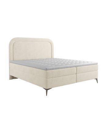 Ensemble de lit OLYMPE Velours texturé 180x200cm (tête de lit, sommier à coffres, matelas et surmatelas) Dans la société mordern