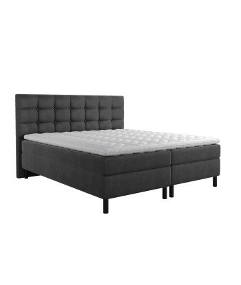 Ensemble de lit PERSEE Velours 160x200cm (tête de lit, sommier, matelas et surmatelas) 50% de réduction en Octobre 2024