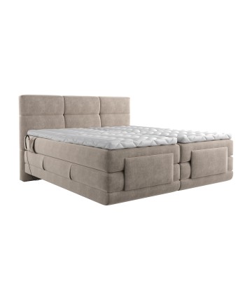 Ensemble de lit HESTIA Velours 180x200 (tête de lit, surmatelas, sommier à relaxation électrique et matelas à ressorts ensachés) 50% de réduction en Octobre 2024