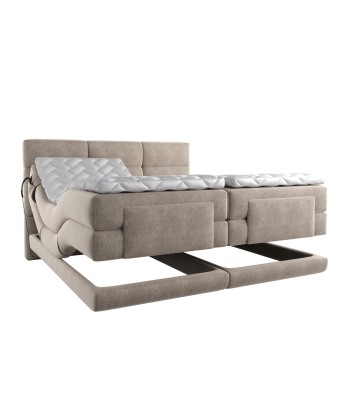 Ensemble de lit HESTIA Velours 180x200 (tête de lit, surmatelas, sommier à relaxation électrique et matelas à ressorts ensachés) 50% de réduction en Octobre 2024