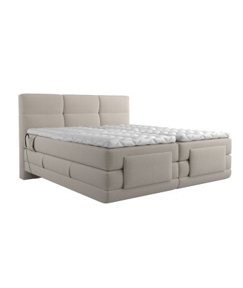 Ensemble de lit HESTIA Tissu tramé 180x200 (Tête de lit, surmatelas, sommier à relaxation électrique et matelas à ressorts ensachés) Comment ça marche