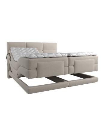 Ensemble de lit HESTIA Tissu tramé 180x200 (Tête de lit, surmatelas, sommier à relaxation électrique et matelas à ressorts ensachés) Comment ça marche