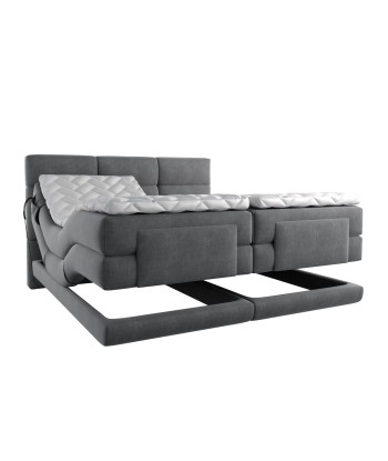 Ensemble de lit HESTIA Velours 180x200 (tête de lit, surmatelas, sommier à relaxation électrique et matelas à ressorts ensachés) 50% de réduction en Octobre 2024