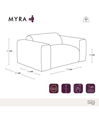 Fauteuil MYRA Tissu tramé commande en ligne