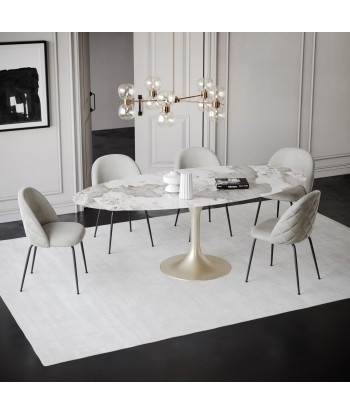 Table fixe NYMPHEA pied doré 180x90x75cm Venez découvrir notre 