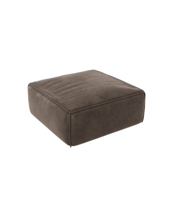 Pouf ROLF Tissu effet cuir vintage pas cher chine