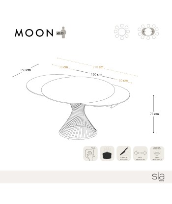 Table extensible XL MOON Céramique Pied Doré 150cm une grave pollution 