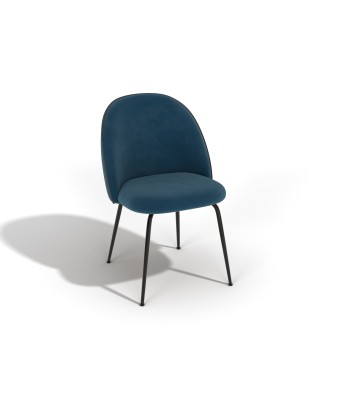 Lot de 2 chaises ELLA Velours avec piping pieds noirs Amélioration de cerveau avec