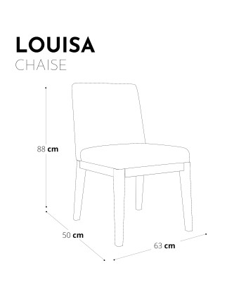 Lot de 2 chaises LOUISA Velours pieds noyers 2023