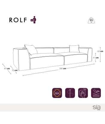 Canapé 5 places Rolf Tissu bouclette 50-70% off 