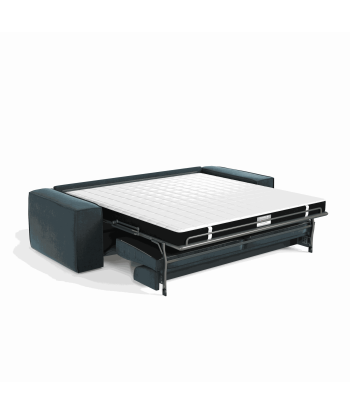 Canapé convertible express JOAN Velours - Matelas Dunlopillo 140cm Economisez 