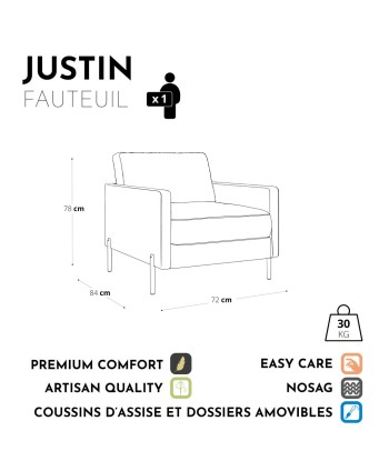 Fauteuil JUSTIN Vintage vieilli pas cheres