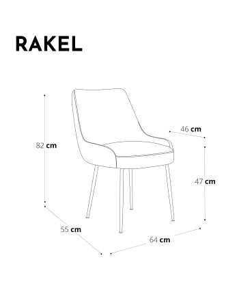 Lot de 2 chaises RAKEL Velours pieds dorés d'Europe débarque