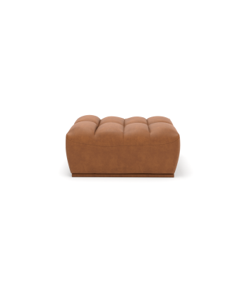 Pouf modulable JODY Tissu effet cuir vintage pas cher