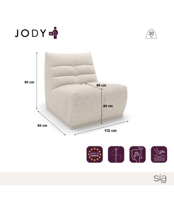 Fauteuil modulable JODY Velours Véritable concentré