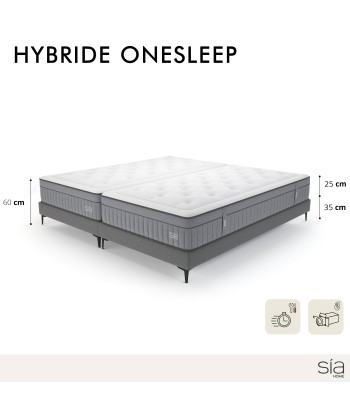 Ensemble 2 matelas OneSleep 90x200cm Ressorts ensachés + 2 Sommiers 90x200cm 2 - 3 jours ouvrés.