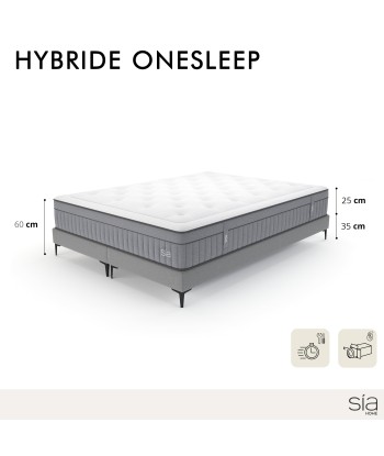 Ensemble matelas Hybride OneSleep 180x200cm Ressorts ensachés + 2 Sommiers 90x200cm de l' environnement