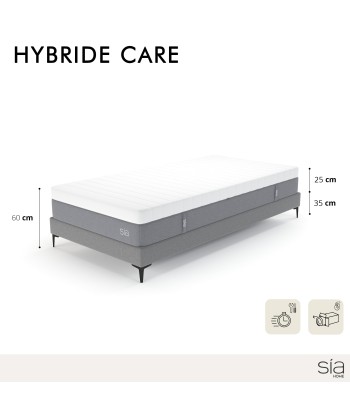 Ensemble matelas Care Ressorts ensachés + Sommier 90x200cm ouvre sa boutique