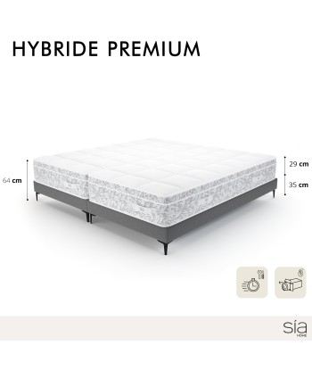 Ensemble 2 matelas Hybride Premium 90x200cm Ressorts ensachés + 2 Sommiers 90x200cm commande en ligne