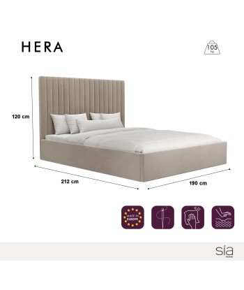 Lit coffre 180cm HERA Velours Comment ça marche