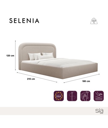 Lit coffre 160cm SELENIA Tissu bouclette 2 - 3 jours ouvrés.