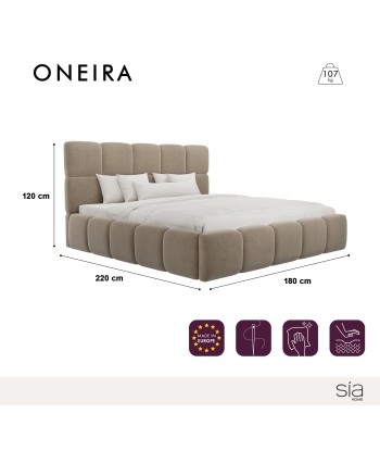 Lit coffre 160cm ONEIRA Velours 2023