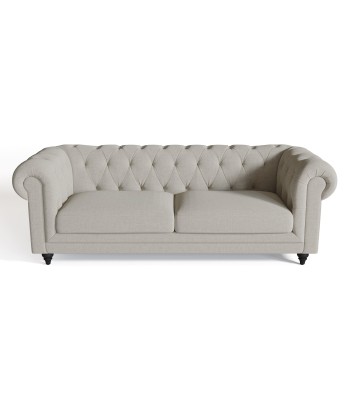 Canapé Chesterfield 3 places WALTER Tissu tramé toucher doux s'inspire de l'anatomie humaine