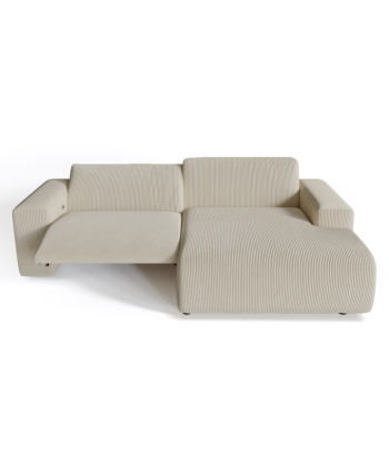 Canapé relaxation électrique d'angle droit ROZEN Velours côtelé 50-70% off 