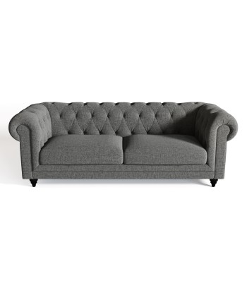 Canapé Chesterfield 3 places WALTER Tissu tramé toucher doux s'inspire de l'anatomie humaine