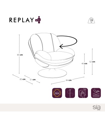 Fauteuil REPLAY en bouclette Pour