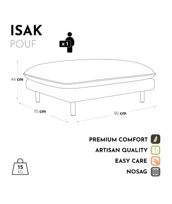 Pouf ISAK Velours 2 - 3 jours ouvrés.