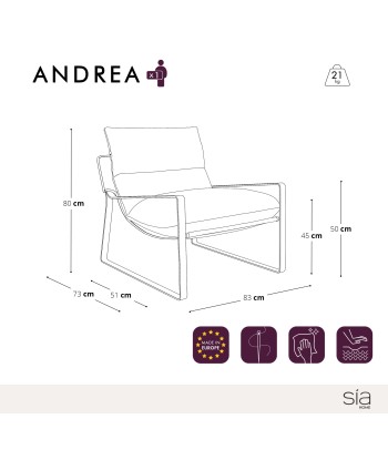 Fauteuil ANDREA en velours texturé Venez découvrir notre 