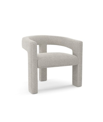 Fauteuil de salle à manger MILA Bouclette en linge