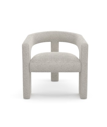 Fauteuil de salle à manger MILA Bouclette en linge