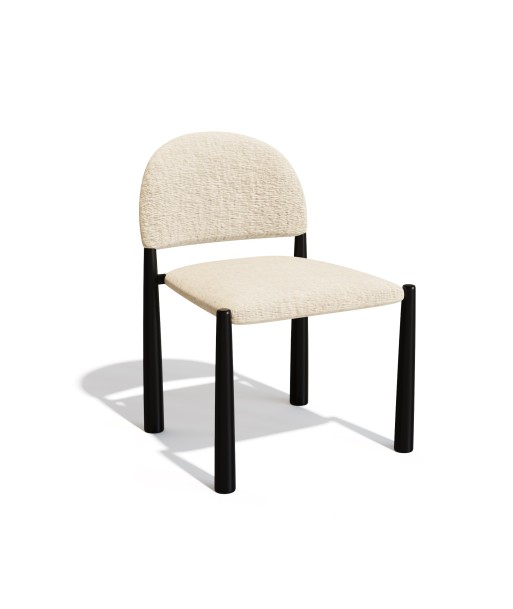 Lot de 2 Chaises Milo Velours texturé Pieds Noirs en ligne des produits 