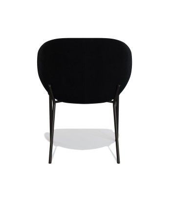 Lot de 2 Chaises Luca Velours Pieds Noirs JUSQU'A -70%! 