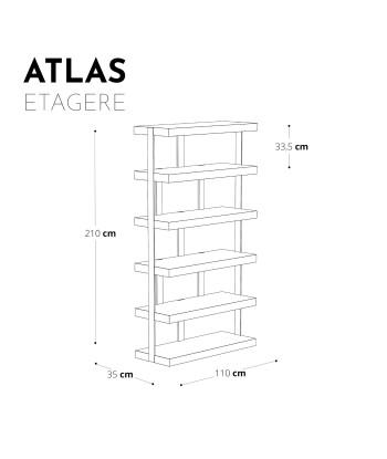 Etagère ATLAS chêne noir de France