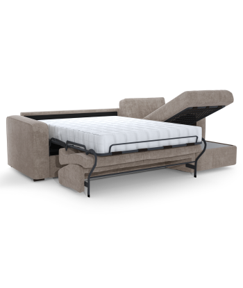 Canapé d'angle droit convertible express matelas 140cm LINA Velours sur le site 