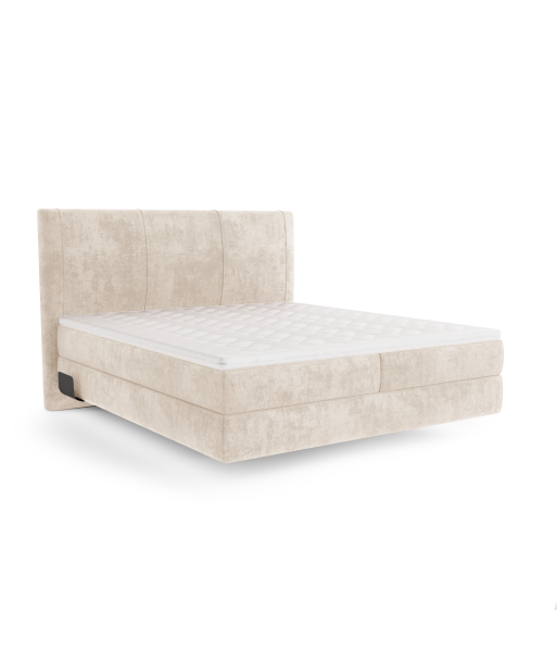 Ensemble de lit 160cm Boxspring ELISA Velours tramé rembourrage situé sous