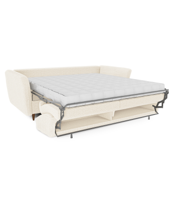 Canapé convertible express matelas 140cm OWEN Tissu bouclette de pas cher