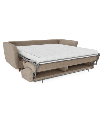 Canapé convertible express matelas 140cm OWEN Tissu bouclette de pas cher