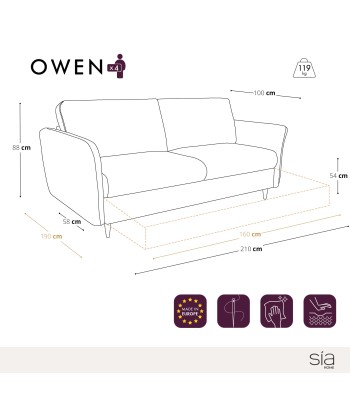 Canapé convertible express matelas 160cm OWEN Velours à motifs pas cher 