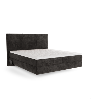 Ensemble de lit 160cm Boxspring ELISA Velours tramé rembourrage situé sous