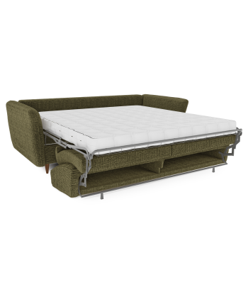 Canapé convertible express matelas 140cm OWEN Velours à motifs ou a consommer sur place