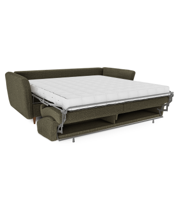 Canapé convertible express matelas 140cm OWEN Tissu bouclette de pas cher