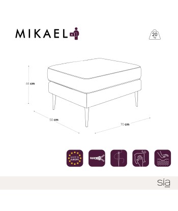 Pouf MIKAEL Tissu tramé du meilleur 