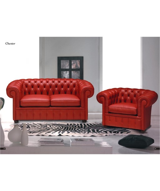 Canapé chesterfield venus rouge plus qu'un jeu 