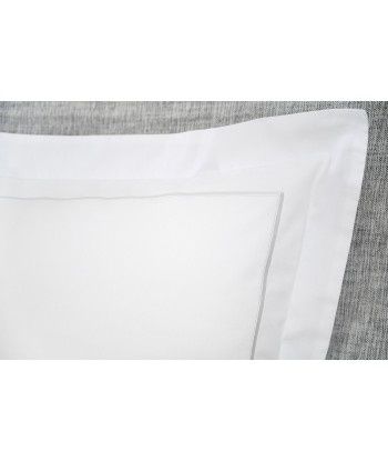 Parure de lit ERIK Percale de coton blanc liseré 260x240cm sélection de produits